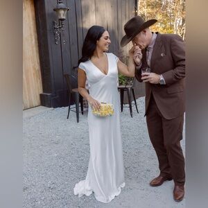 Jenny Yoo Bronwyn Satin Dress NWT